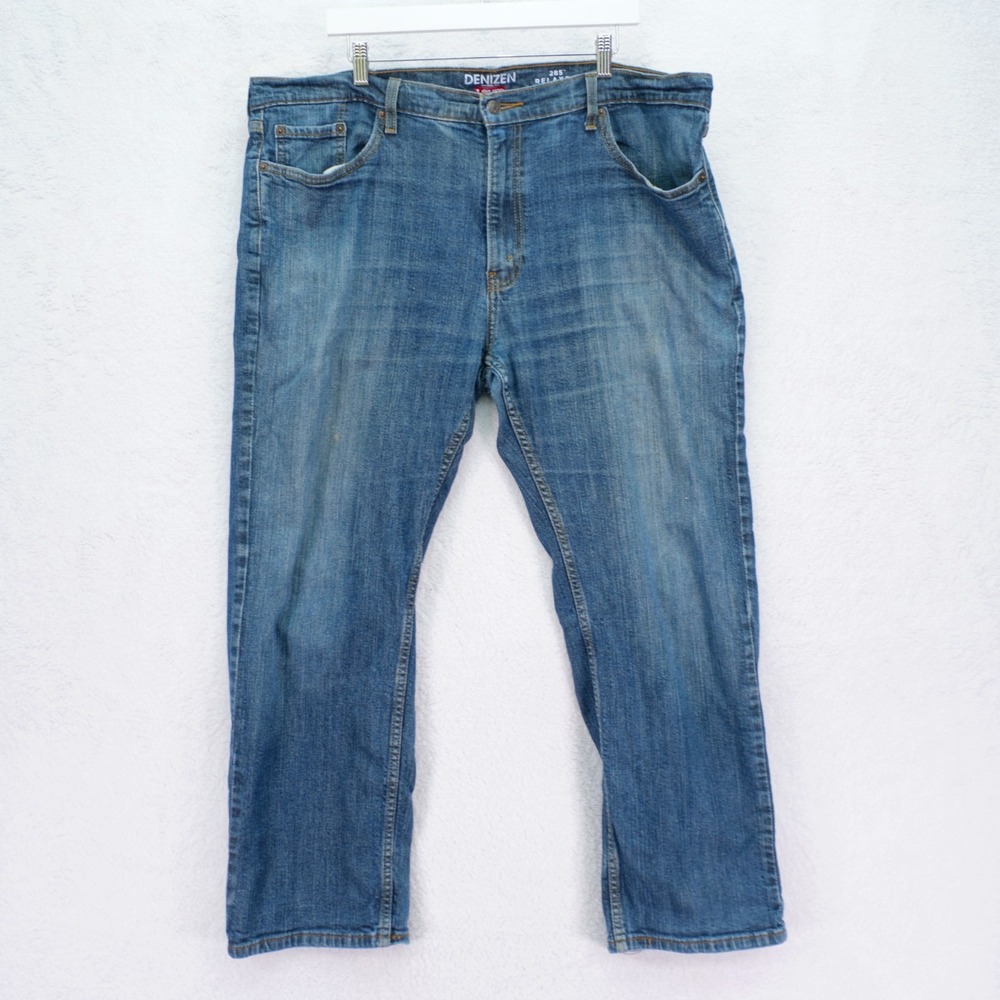 Levi's Denizen 285 Relaxed Fit Men's Blue Denim Stone Wash Whisker Jeans 43 / 29